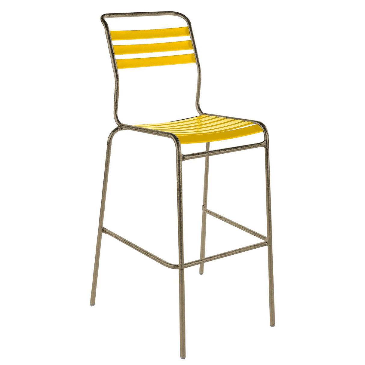Schaffner Säntis Tabouret de bar à lattes Champagne 85 Jaune 11
