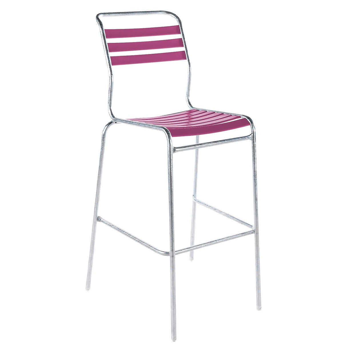 Schaffner Säntis Tabouret de bar à lattes Galvanisé à chaud 02 Rose 41