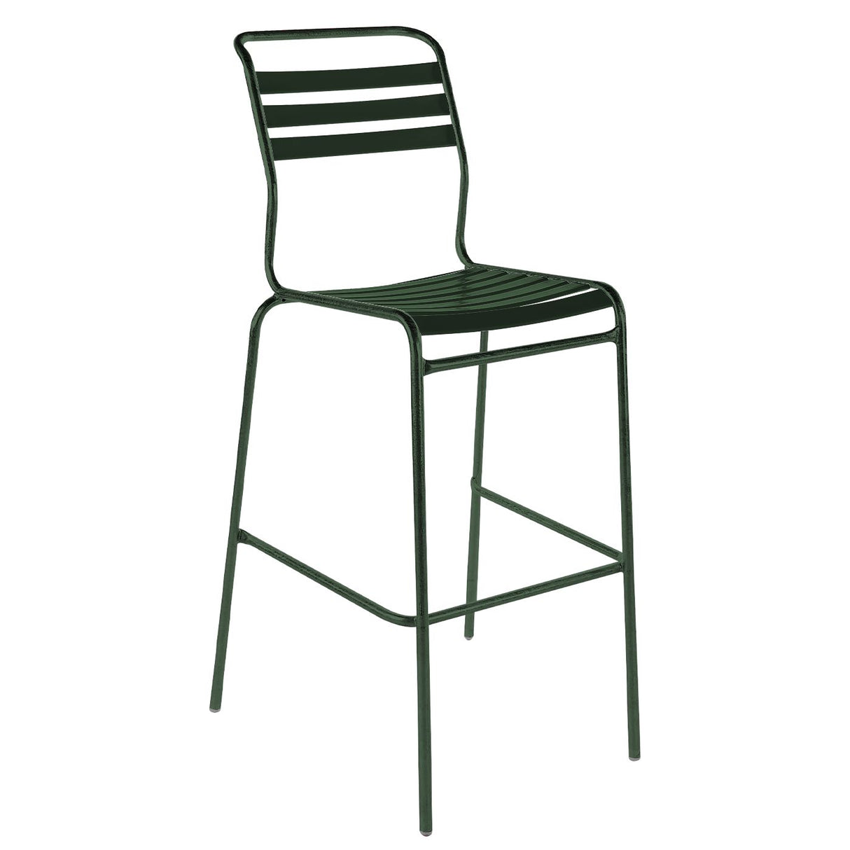 Schaffner Säntis Tabouret de bar à lattes Vert Sapin 66 Vert sapin 66