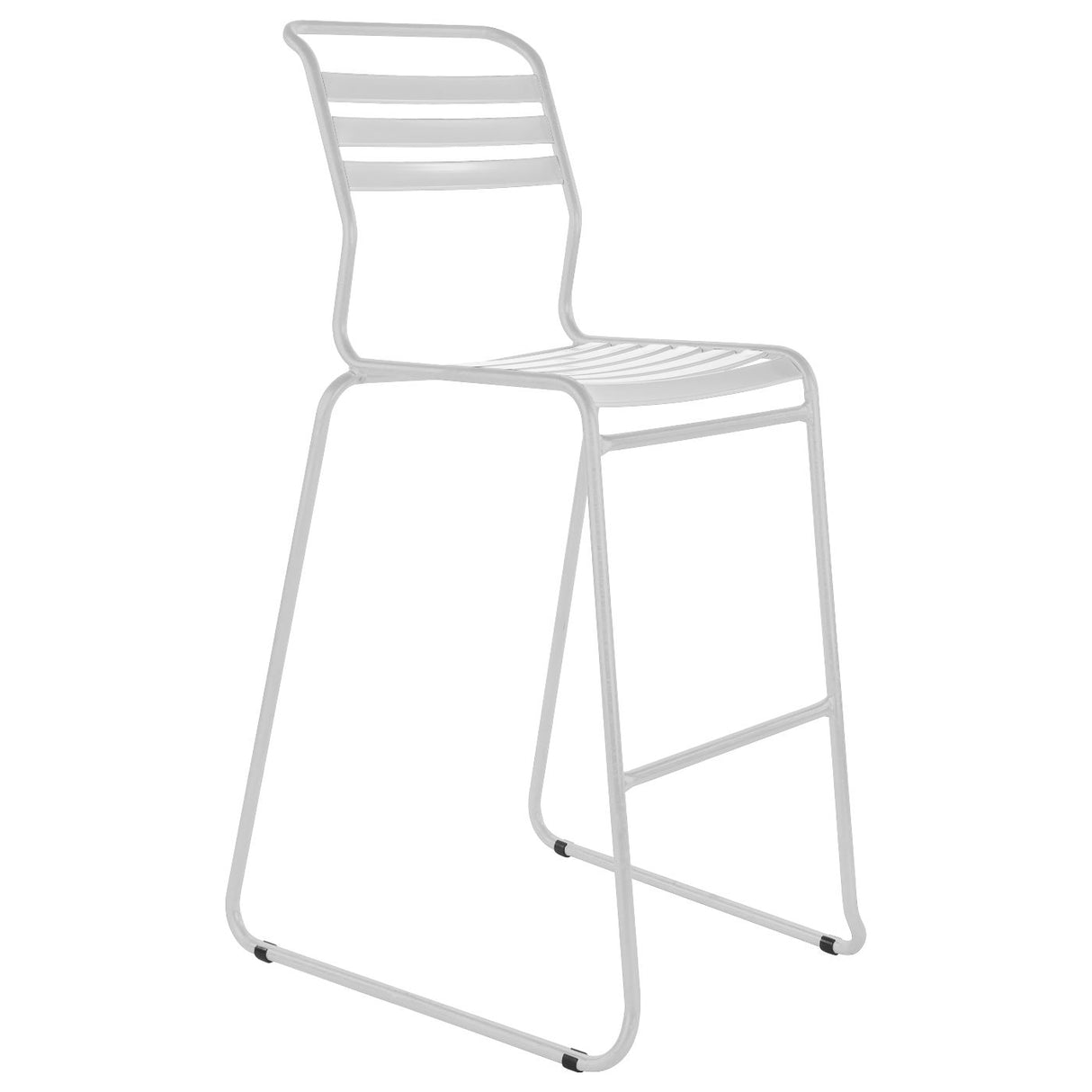 Schaffner Säntis Tabouret de bar luge à lattes Blanc 90 Blanc 90