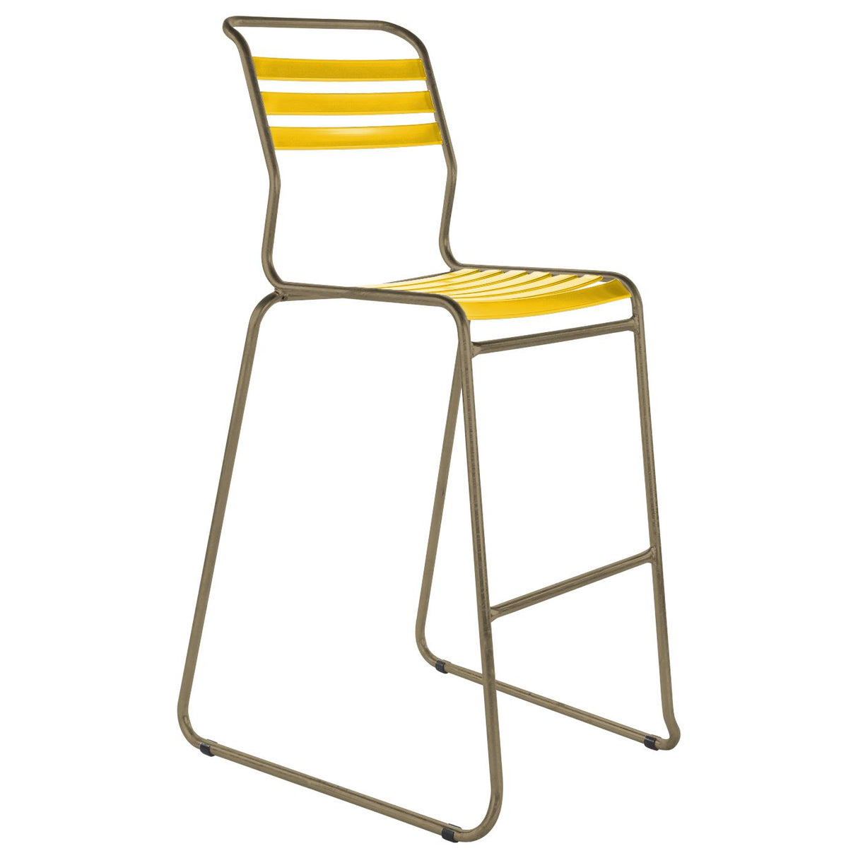 Schaffner Säntis Tabouret de bar luge à lattes Champagne 85 Jaune 11