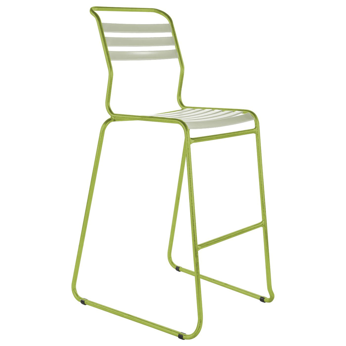 Schaffner Säntis Tabouret de bar luge à lattes Vert Clair 63 Vert pastel 64