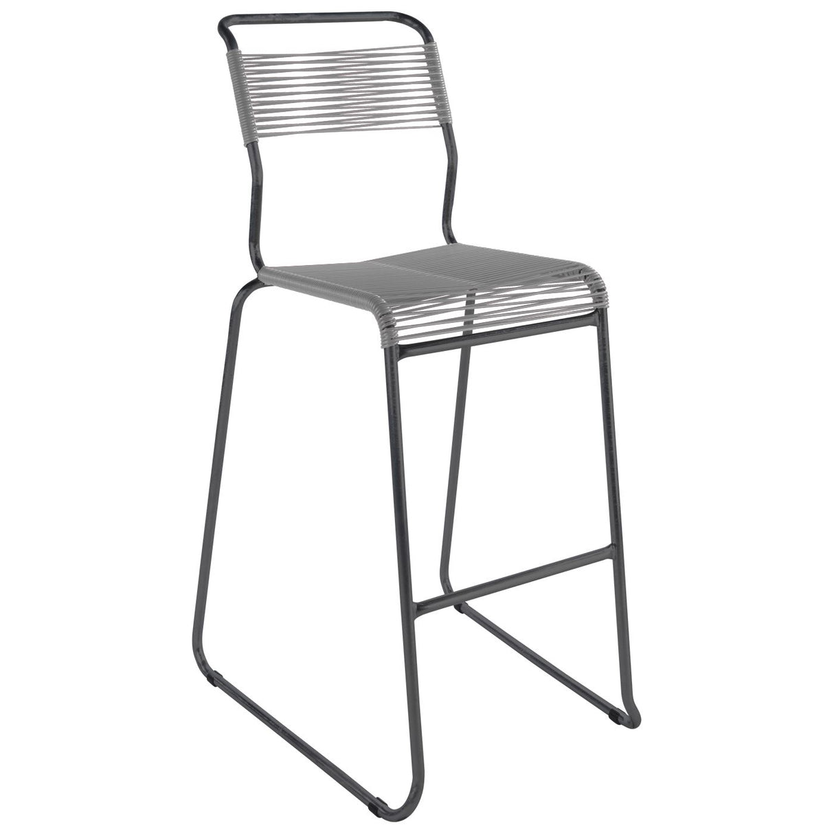 Schaffner Säntis Tabouret de bar Spaghetti luge sans accoudoirs Anthracite 77 Gris Argent 78
