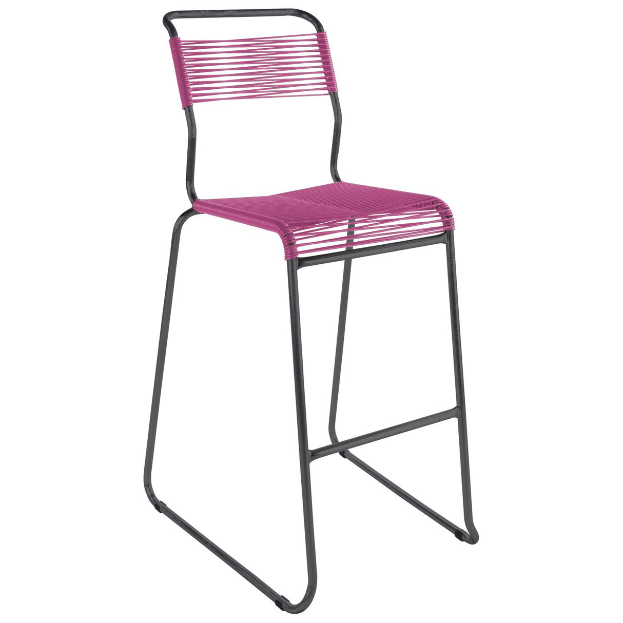 Schaffner Säntis Tabouret de bar Spaghetti luge sans accoudoirs Anthracite 77 Rose 41