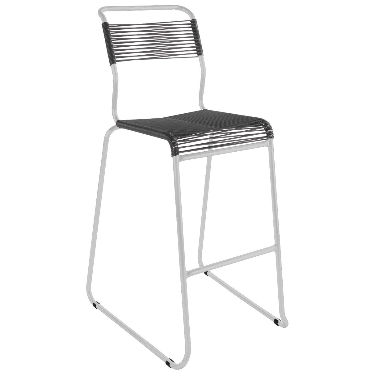 Schaffner Säntis Tabouret de bar Spaghetti luge sans accoudoirs Blanc 90 Anthracite 77