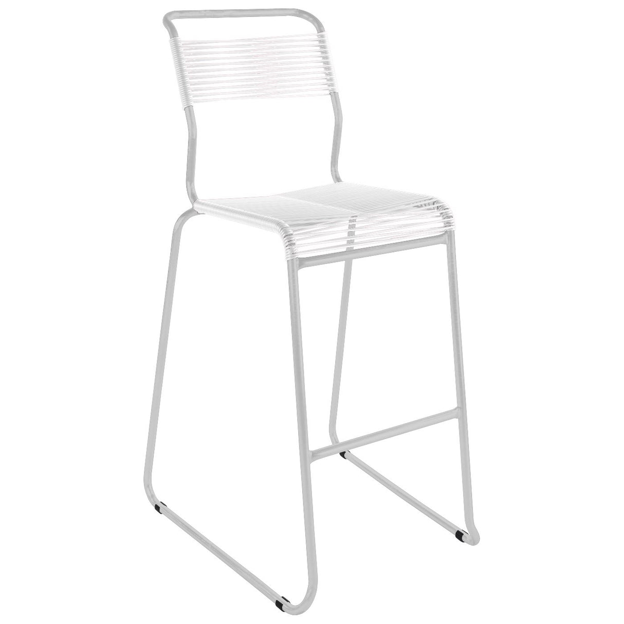 Schaffner Säntis Tabouret de bar Spaghetti luge sans accoudoirs Blanc 90 Blanc 90