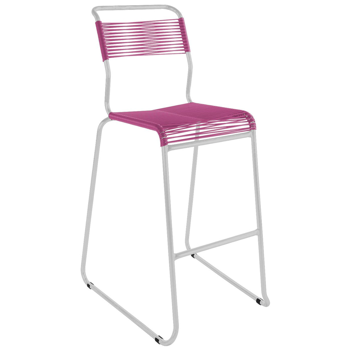Schaffner Säntis Tabouret de bar Spaghetti luge sans accoudoirs Blanc 90 Rose 41