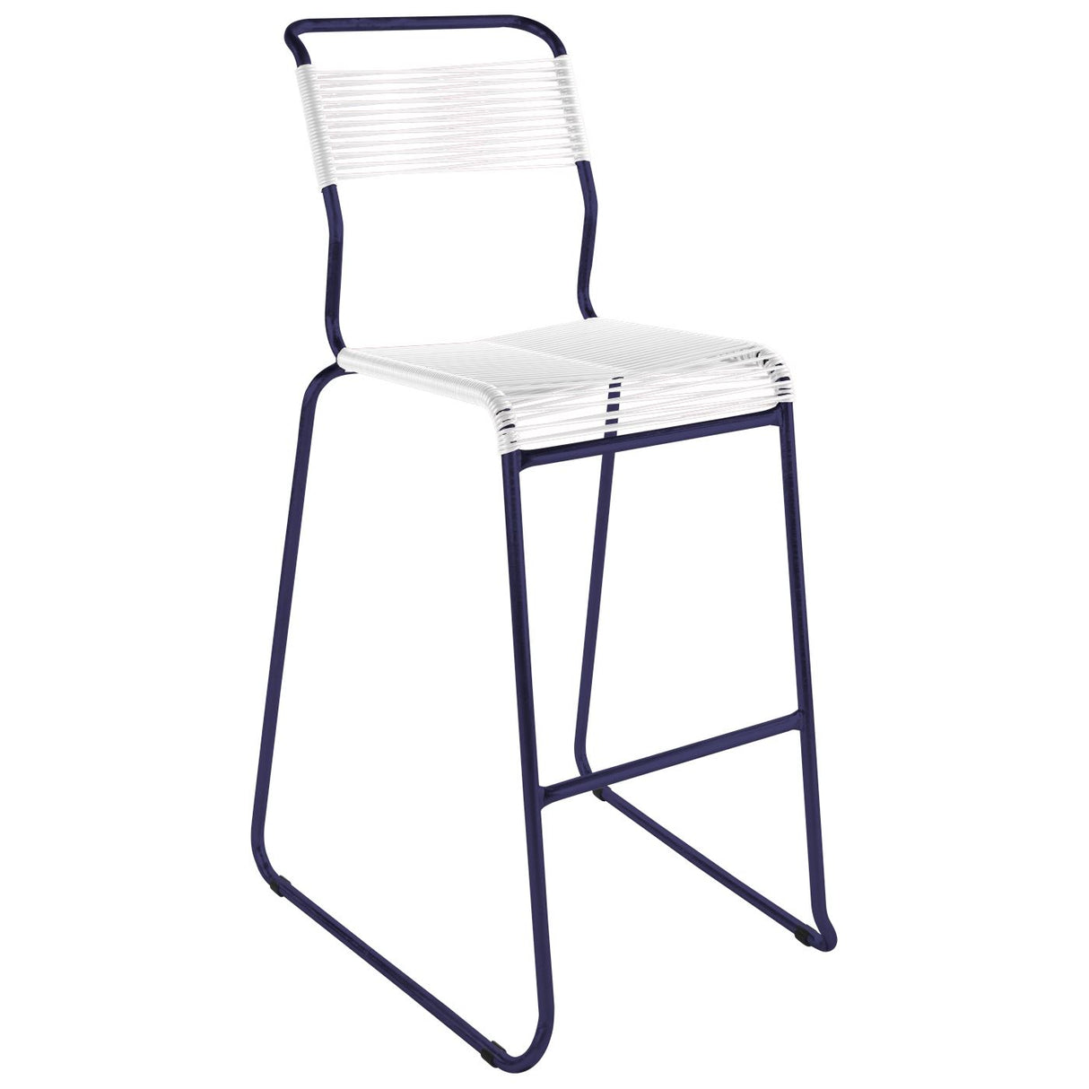Schaffner Säntis Tabouret de bar Spaghetti luge sans accoudoirs Bleu 53 Blanc 90