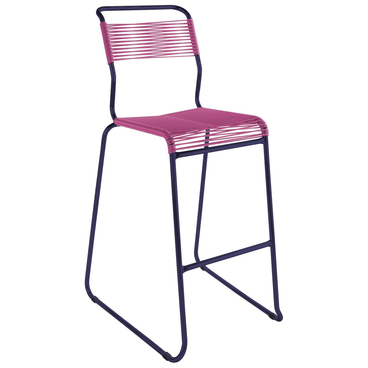 Schaffner Säntis Tabouret de bar Spaghetti luge sans accoudoirs Bleu 53 Rose 41