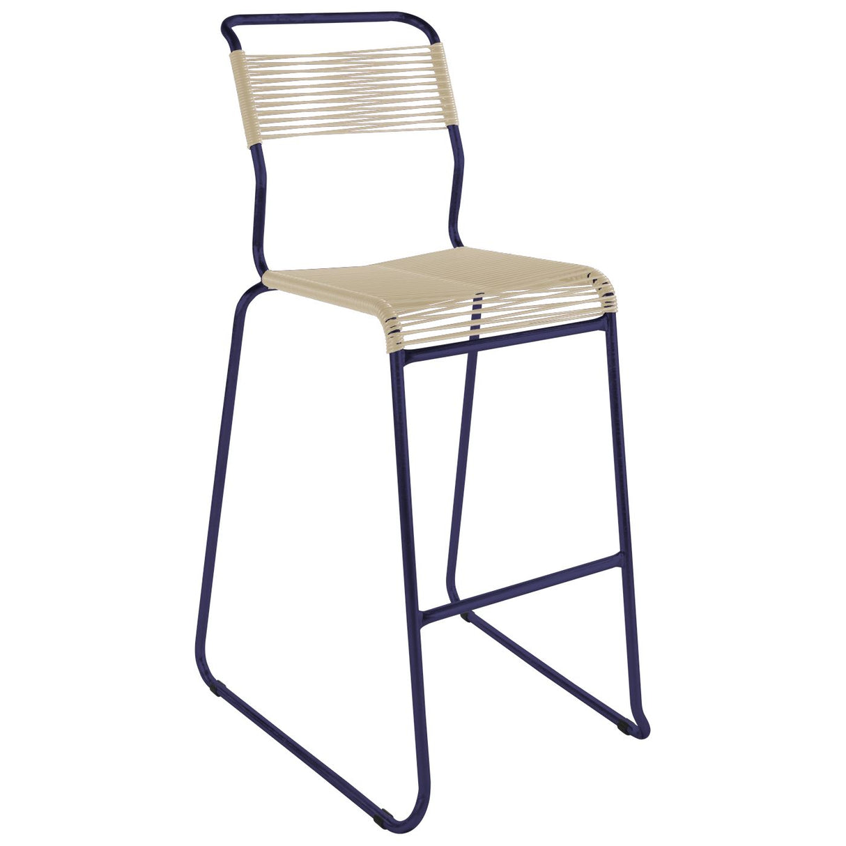 Schaffner Säntis Tabouret de bar Spaghetti luge sans accoudoirs Bleu 53 Sable pastel 15