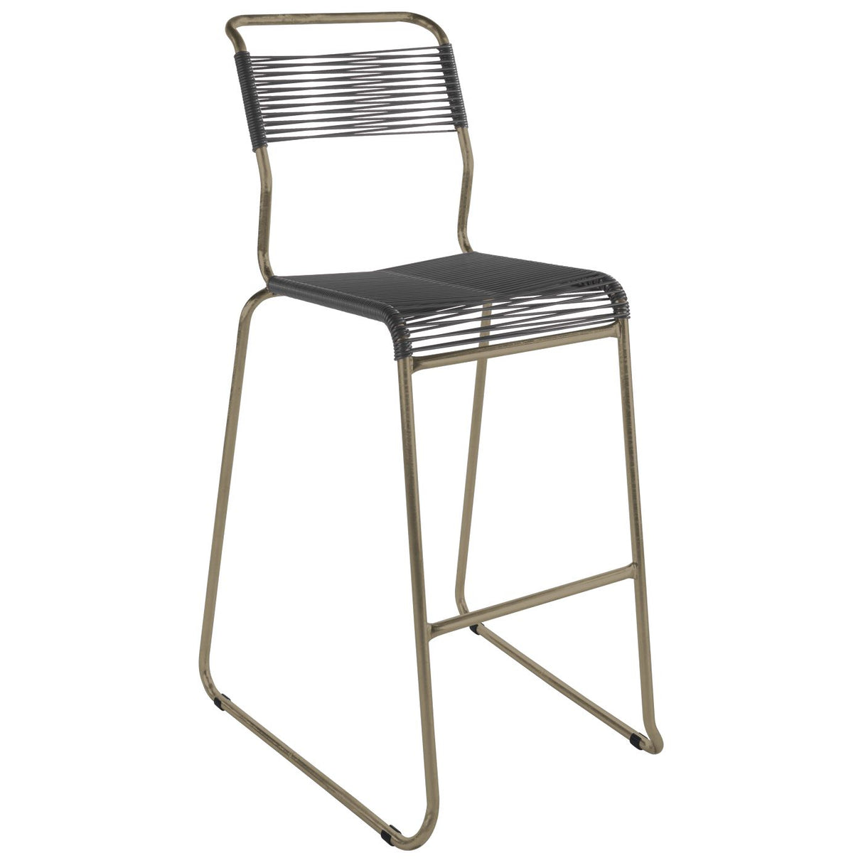 Schaffner Säntis Tabouret de bar Spaghetti luge sans accoudoirs Champagne 85 Anthracite 77