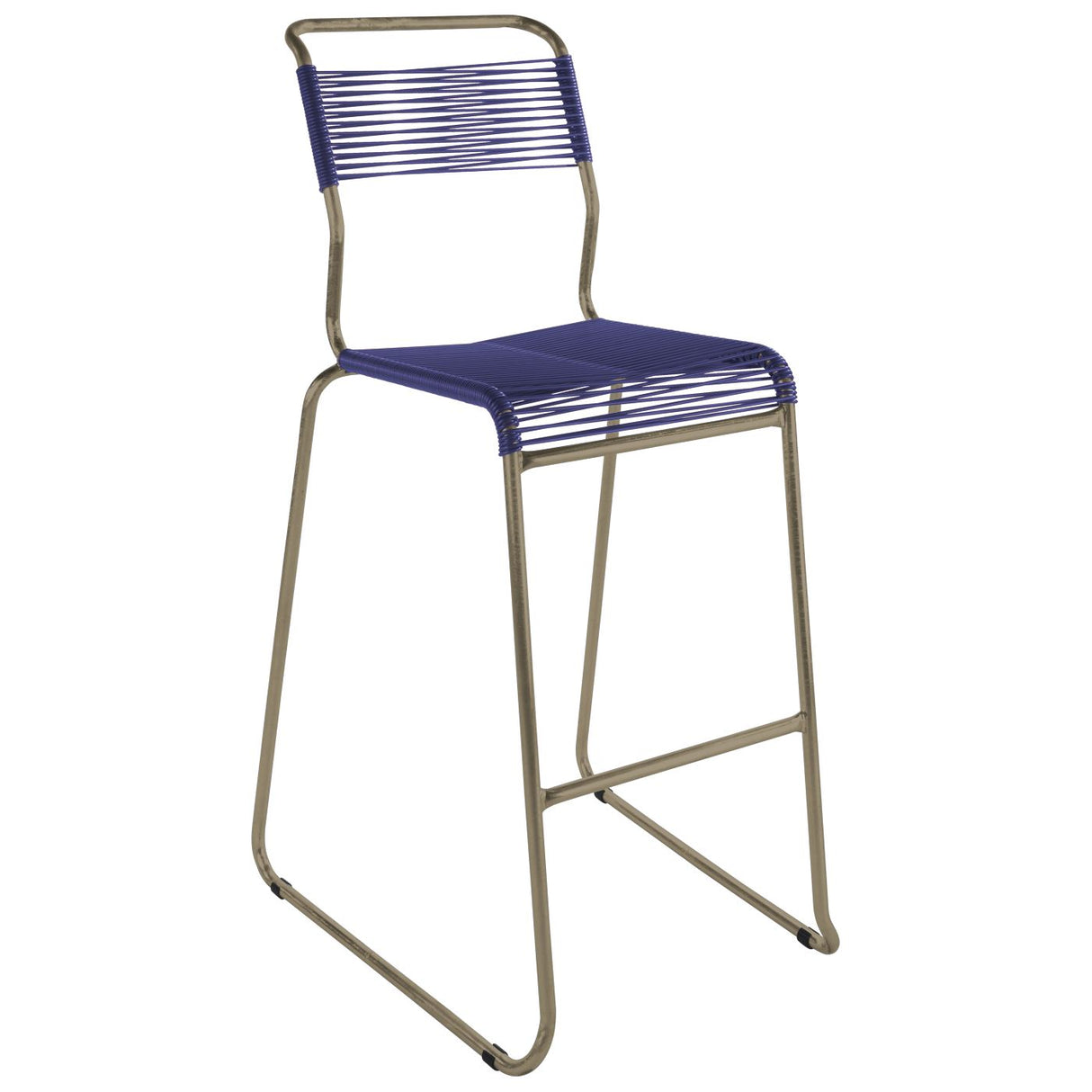 Schaffner Säntis Tabouret de bar Spaghetti luge sans accoudoirs Champagne 85 Bleu 53