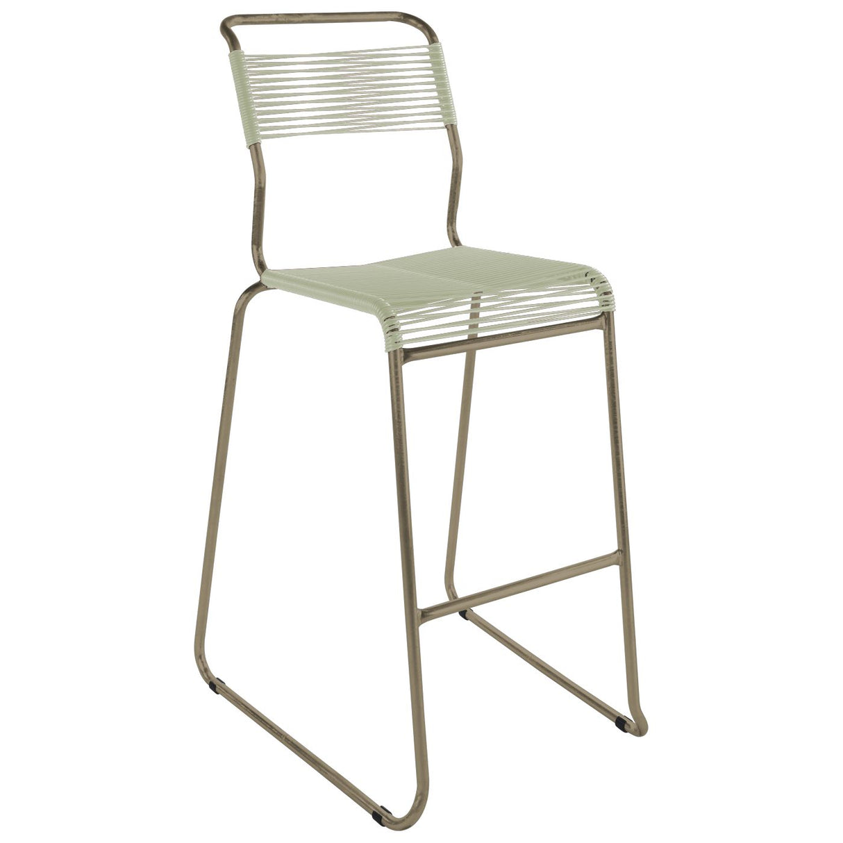 Schaffner Säntis Tabouret de bar Spaghetti luge sans accoudoirs Champagne 85 Vert pastel 64