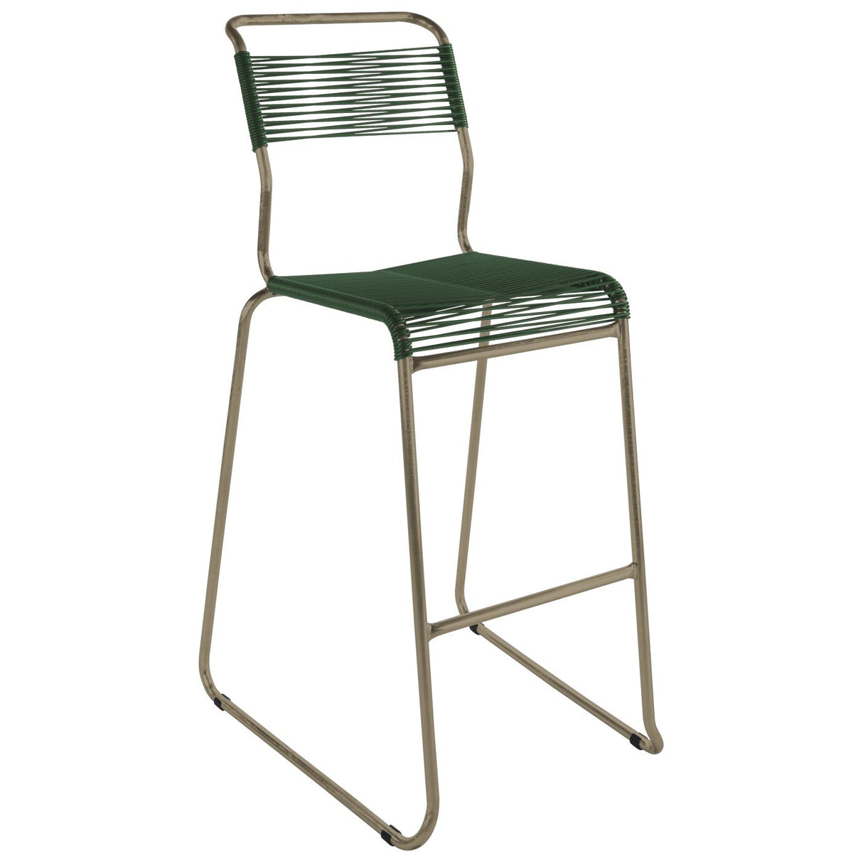 Schaffner Säntis Tabouret de bar Spaghetti luge sans accoudoirs Champagne 85 Vert Sapin 66