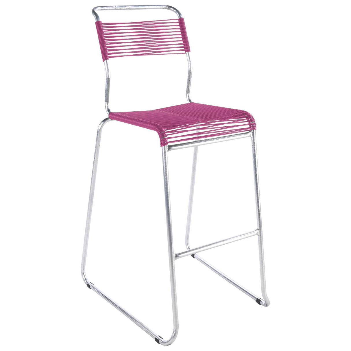 Schaffner Säntis Tabouret de bar Spaghetti luge sans accoudoirs Galvanisé à chaud 02 Rose 41