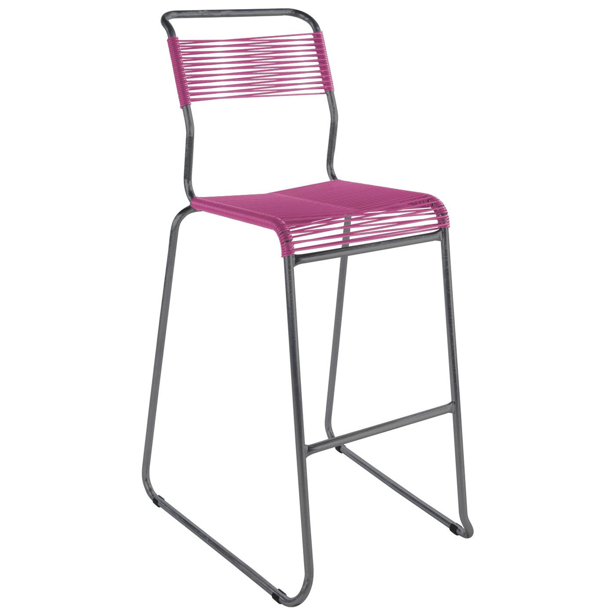 Schaffner Säntis Tabouret de bar Spaghetti luge sans accoudoirs Graphite 73 Rose 41