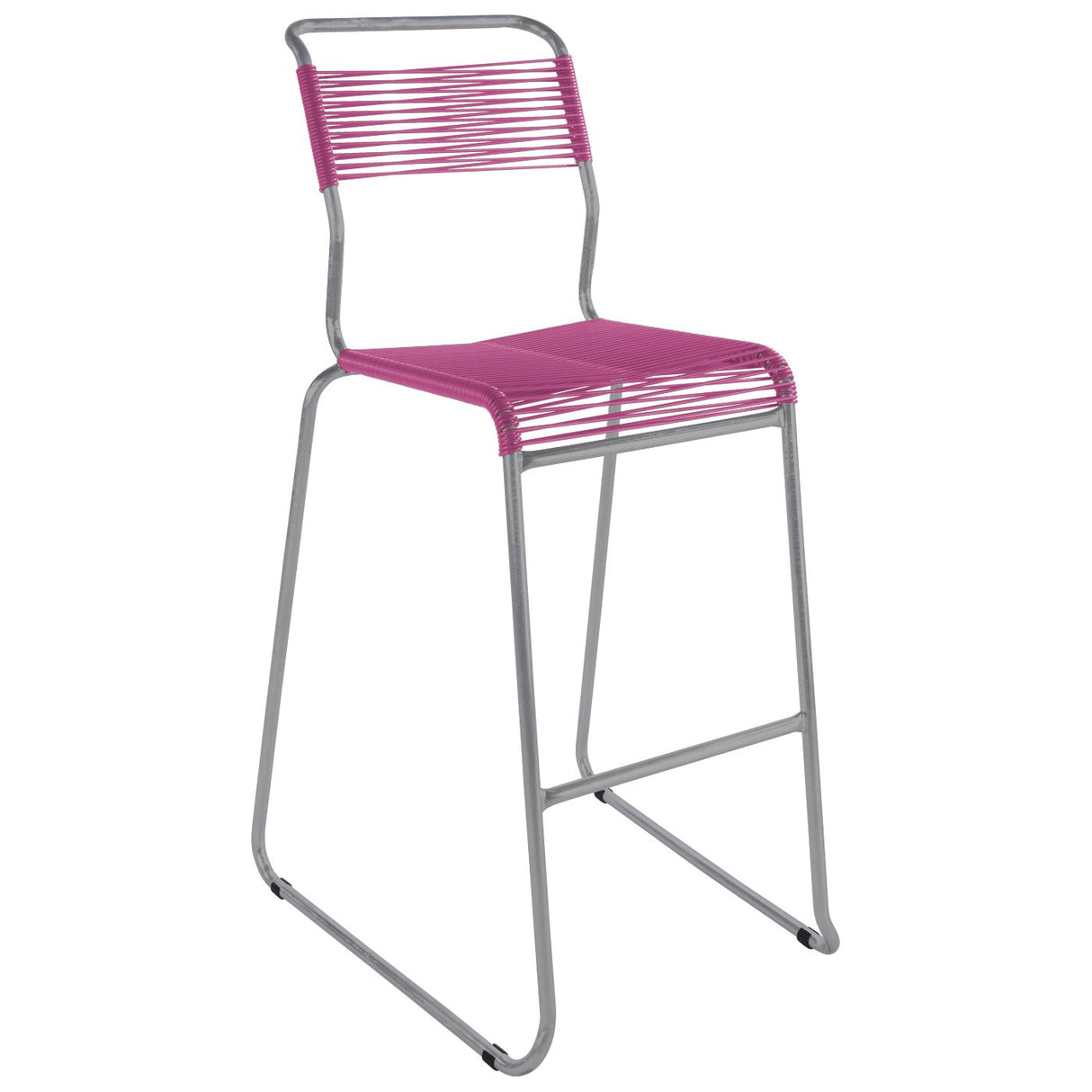 Schaffner Säntis Tabouret de bar Spaghetti luge sans accoudoirs Gris Argent 78 Rose 41