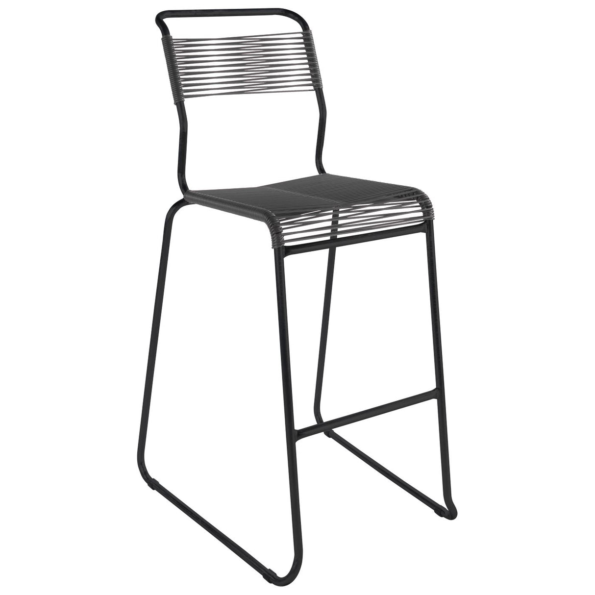 Schaffner Säntis Tabouret de bar Spaghetti luge sans accoudoirs Noir 91 Anthracite 77