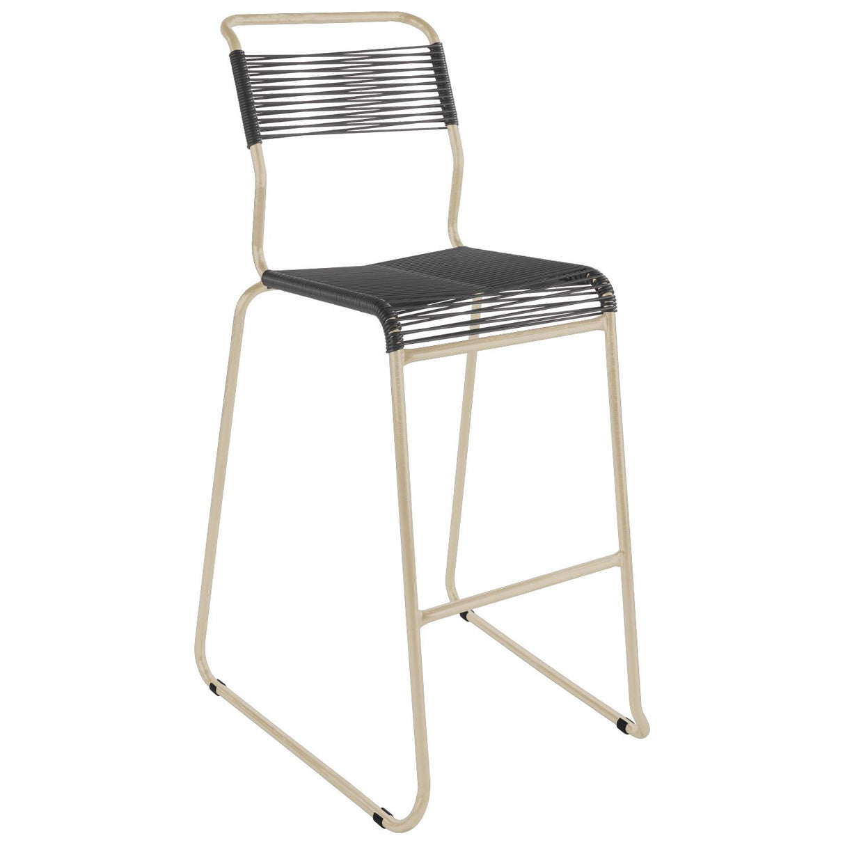 Schaffner Säntis Tabouret de bar Spaghetti luge sans accoudoirs Sable Pastel 15 Anthracite 77