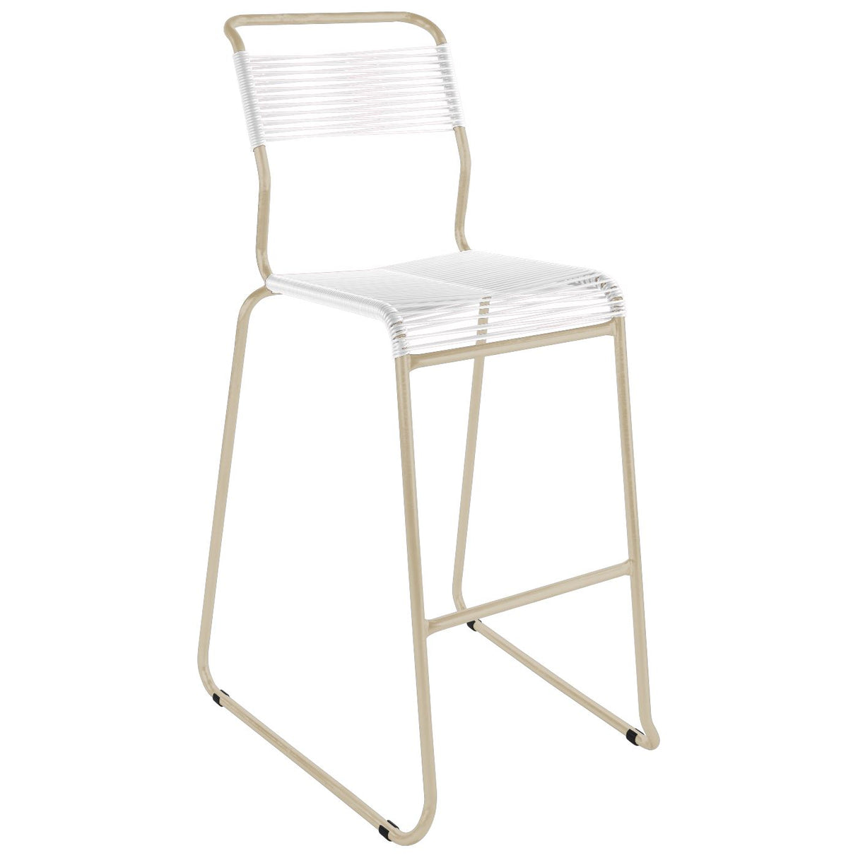 Schaffner Säntis Tabouret de bar Spaghetti luge sans accoudoirs Sable Pastel 15 Blanc 90