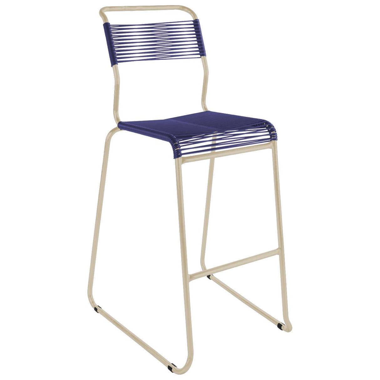 Schaffner Säntis Tabouret de bar Spaghetti luge sans accoudoirs Sable Pastel 15 Bleu 53