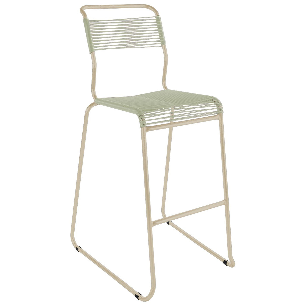 Schaffner Säntis Tabouret de bar Spaghetti luge sans accoudoirs Sable Pastel 15 Vert pastel 64