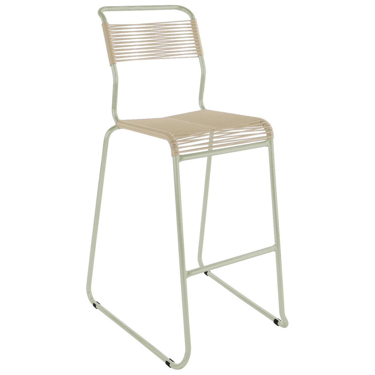 Schaffner Säntis Tabouret de bar Spaghetti luge sans accoudoirs Vert Pastel 64 Sable pastel 15