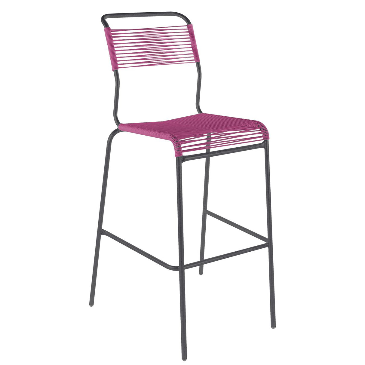 Schaffner Säntis Tabouret de bar Spaghetti sans accoudoirs Anthracite 77 Rose 41