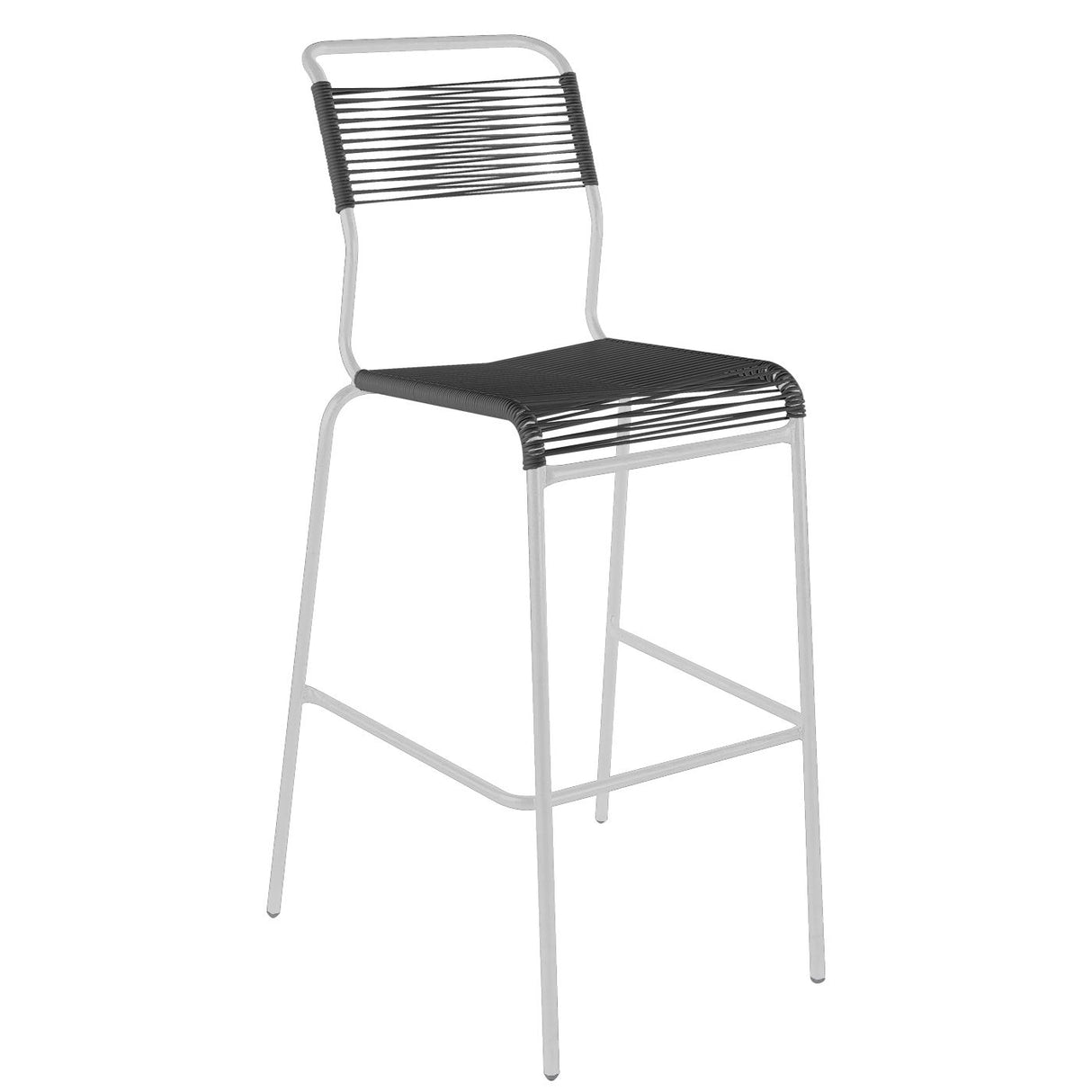 Schaffner Säntis Tabouret de bar Spaghetti sans accoudoirs Blanc 90 Anthracite 77
