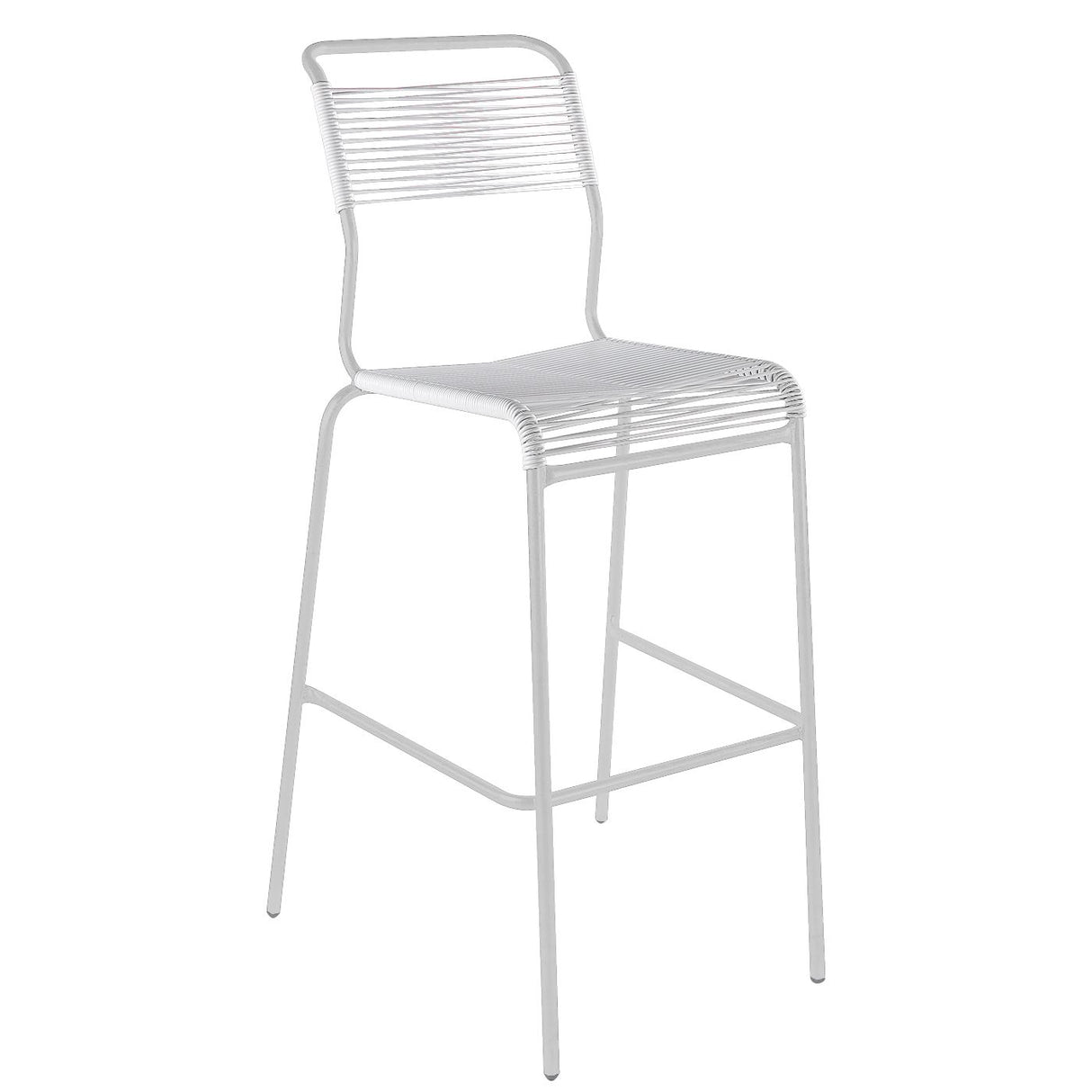 Schaffner Säntis Tabouret de bar Spaghetti sans accoudoirs Blanc 90 Blanc 90