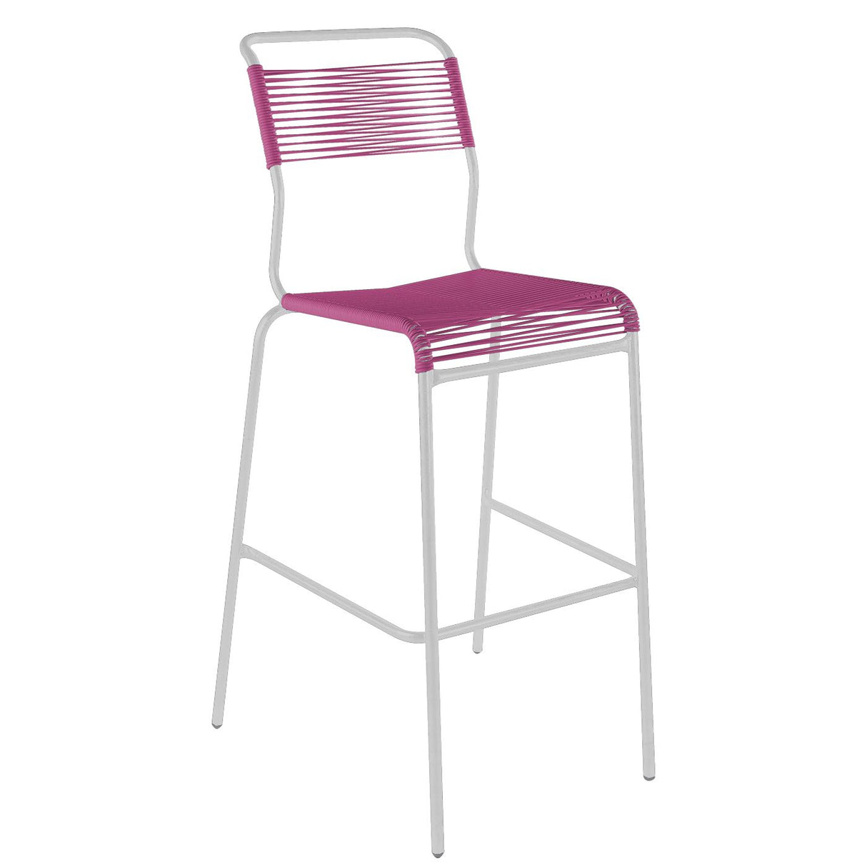 Schaffner Säntis Tabouret de bar Spaghetti sans accoudoirs Blanc 90 Rose 41