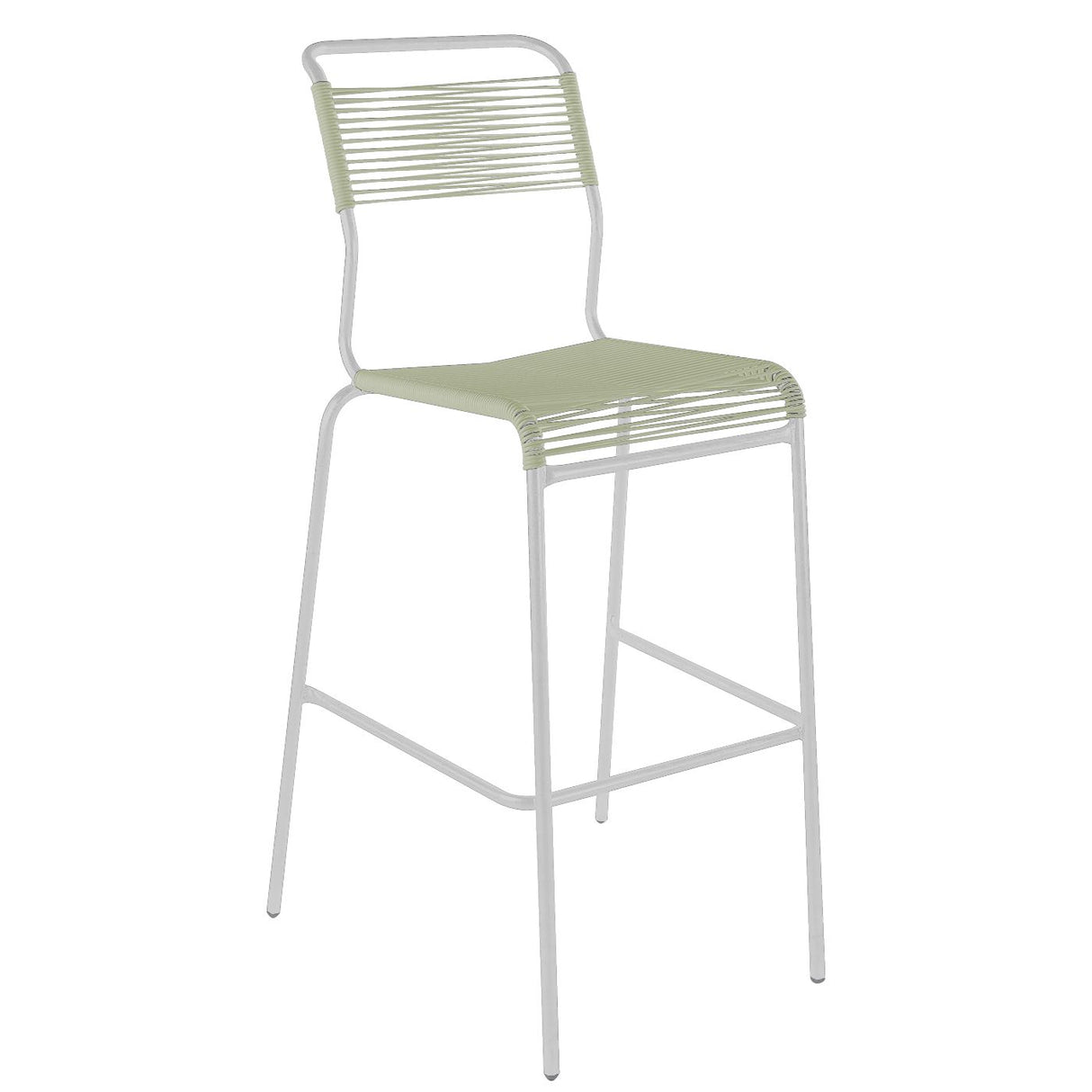 Schaffner Säntis Tabouret de bar Spaghetti sans accoudoirs Blanc 90 Vert pastel 64