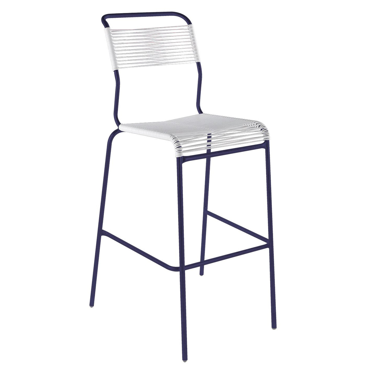 Schaffner Säntis Tabouret de bar Spaghetti sans accoudoirs Bleu 53 Blanc 90