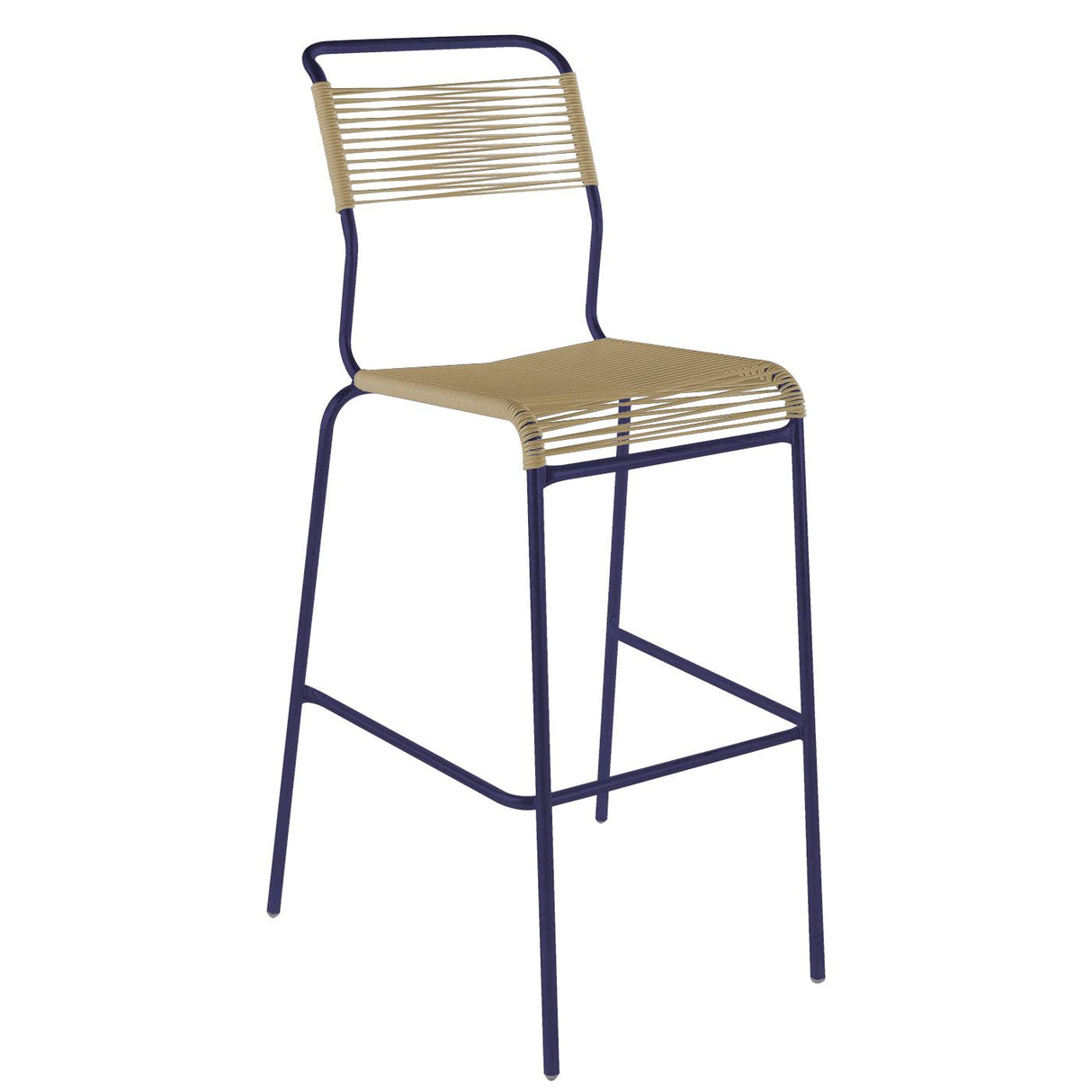 Schaffner Säntis Tabouret de bar Spaghetti sans accoudoirs Bleu 53 Marron Pastel 83