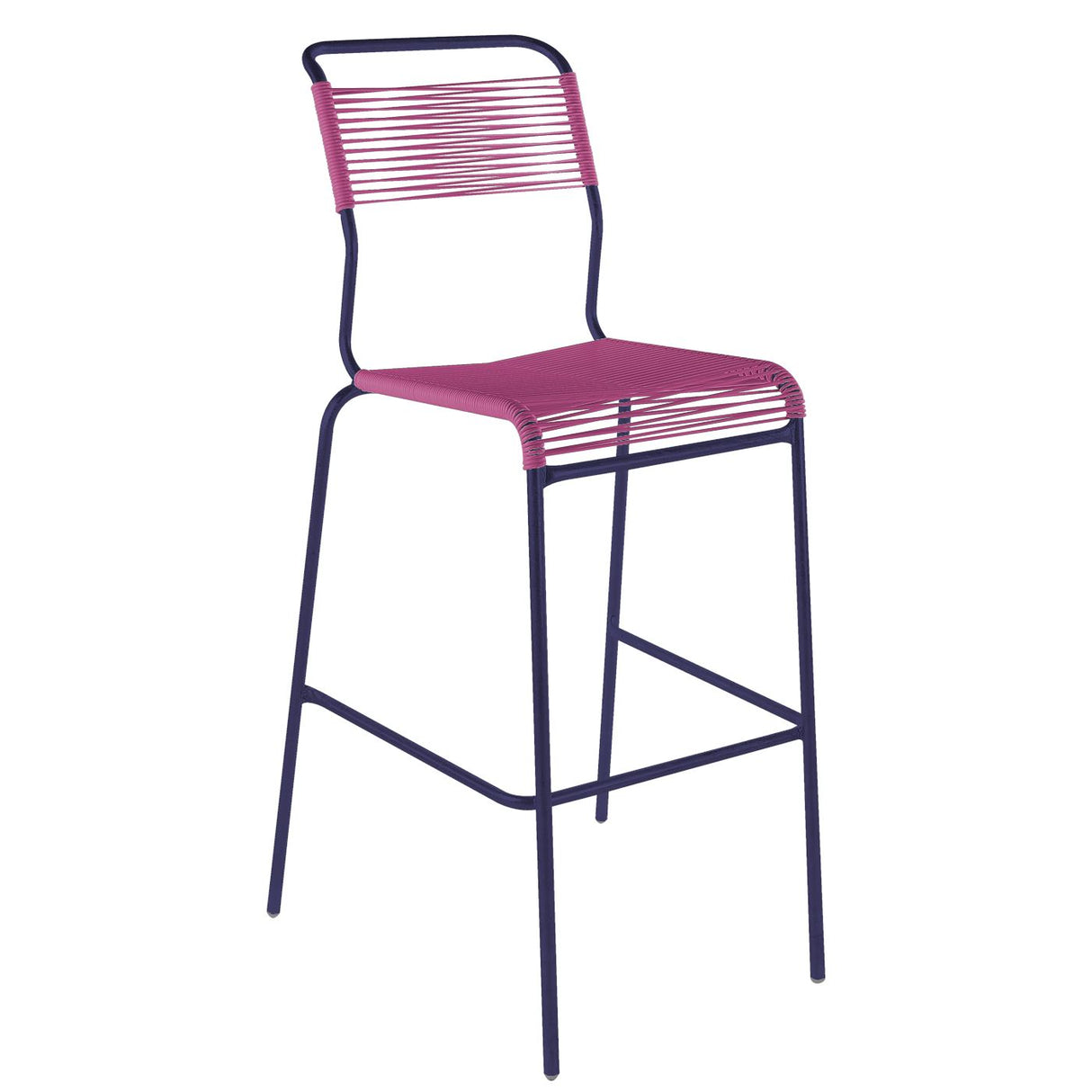 Schaffner Säntis Tabouret de bar Spaghetti sans accoudoirs Bleu 53 Rose 41