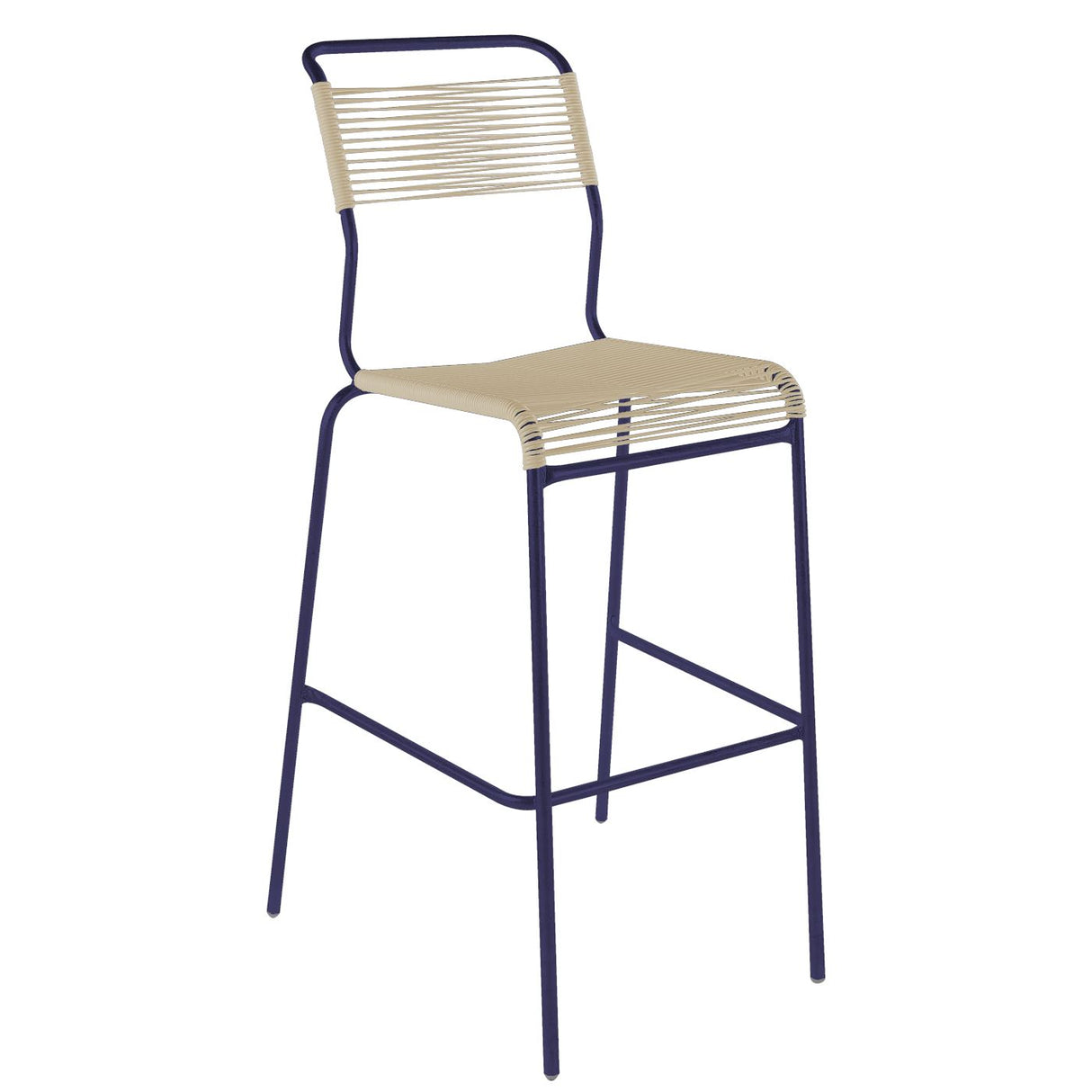 Schaffner Säntis Tabouret de bar Spaghetti sans accoudoirs Bleu 53 Sable pastel 15