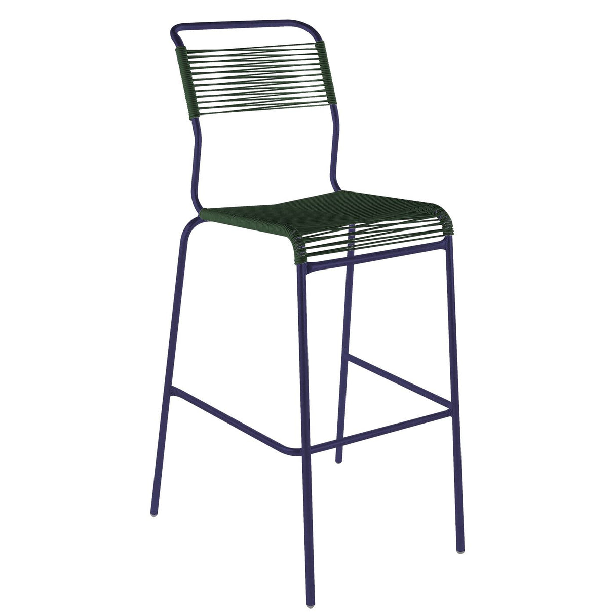 Schaffner Säntis Tabouret de bar Spaghetti sans accoudoirs Bleu 53 Vert Sapin 66