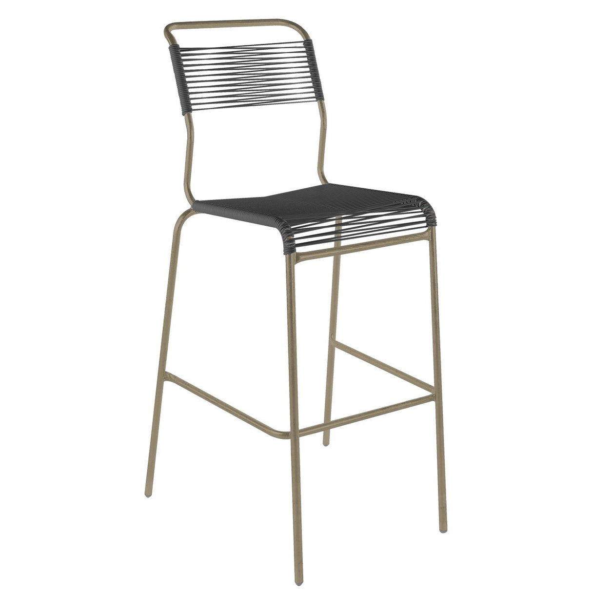Schaffner Säntis Tabouret de bar Spaghetti sans accoudoirs Champagne 85 Anthracite 77