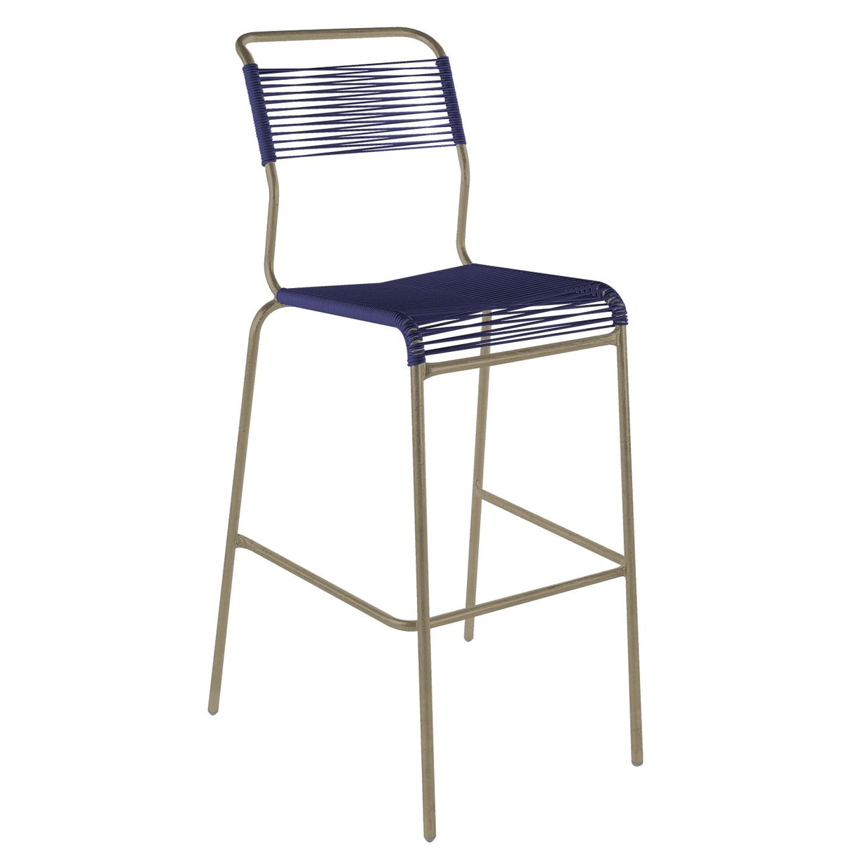 Schaffner Säntis Tabouret de bar Spaghetti sans accoudoirs Champagne 85 Bleu 53