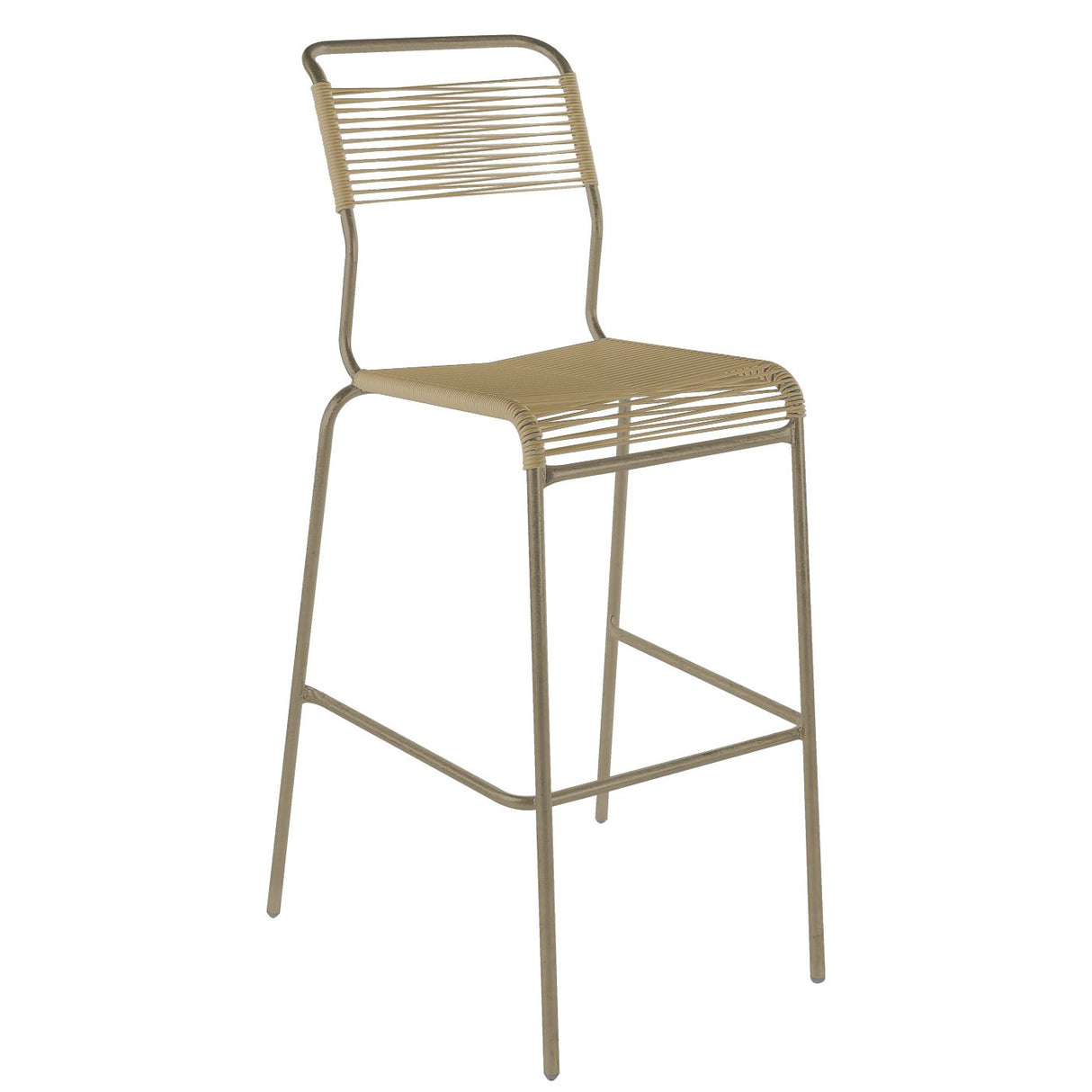 Schaffner Säntis Tabouret de bar Spaghetti sans accoudoirs Champagne 85 Marron Pastel 83
