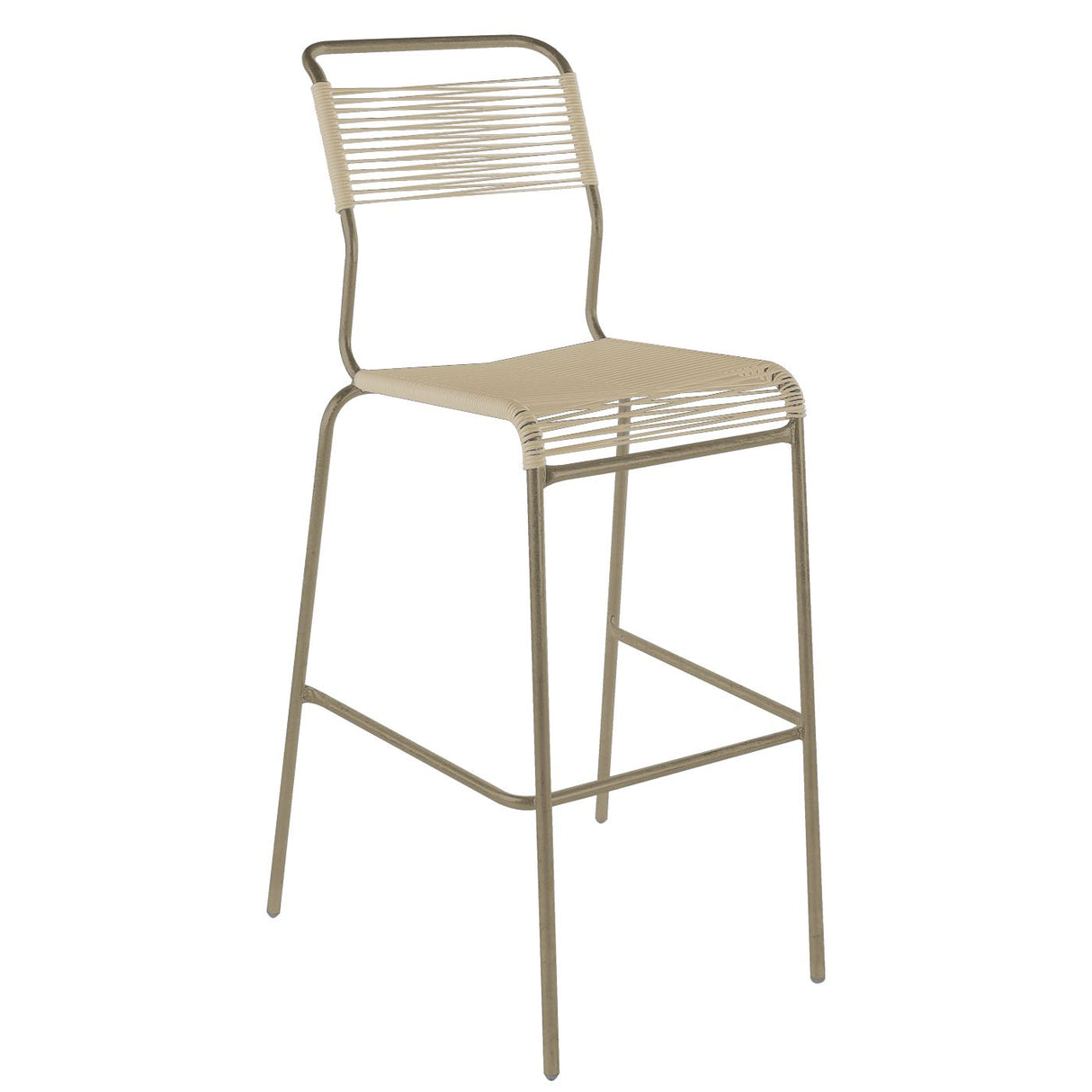 Schaffner Säntis Tabouret de bar Spaghetti sans accoudoirs Champagne 85 Sable pastel 15