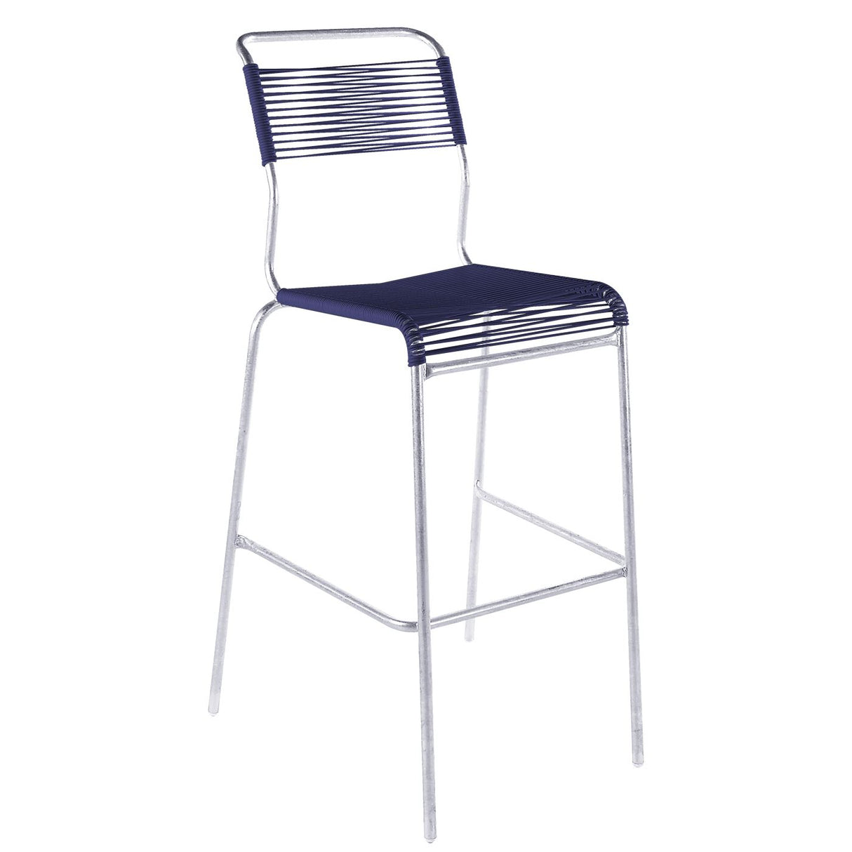 Schaffner Säntis Tabouret de bar Spaghetti sans accoudoirs Galvanisé à chaud 02 Bleu 53