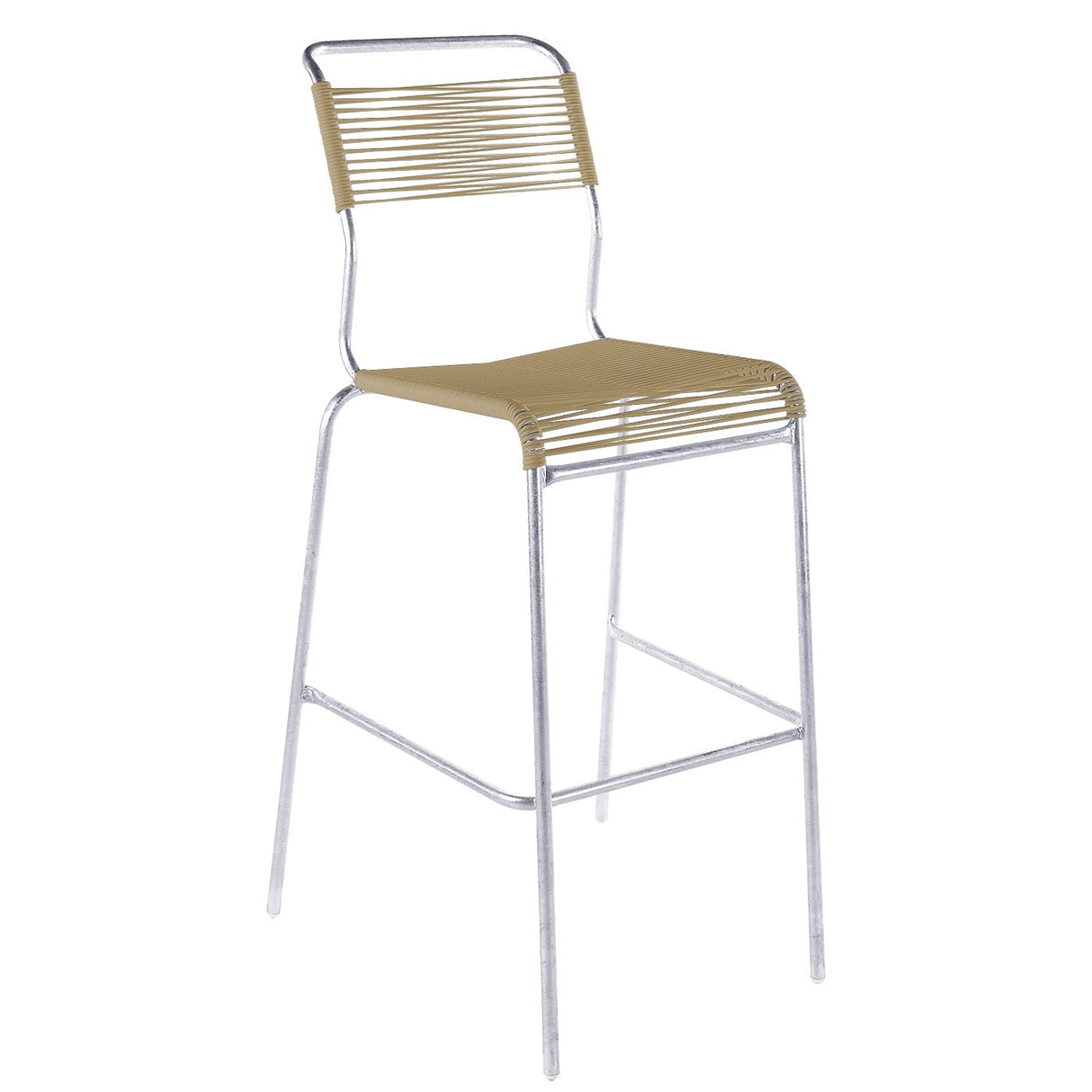 Schaffner Säntis Tabouret de bar Spaghetti sans accoudoirs Galvanisé à chaud 02 Marron Pastel 83