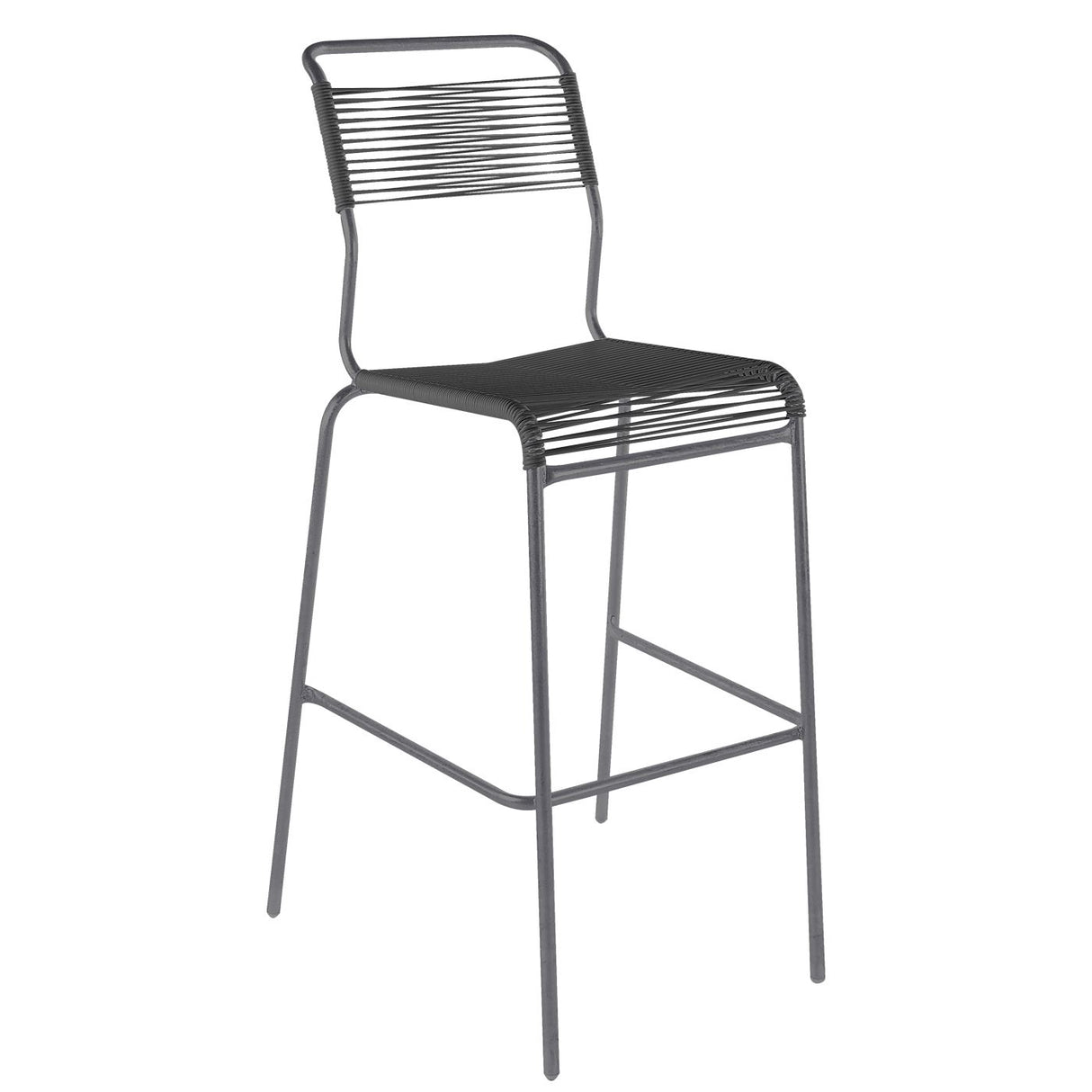 Schaffner Säntis Tabouret de bar Spaghetti sans accoudoirs Graphite 73 Anthracite 77