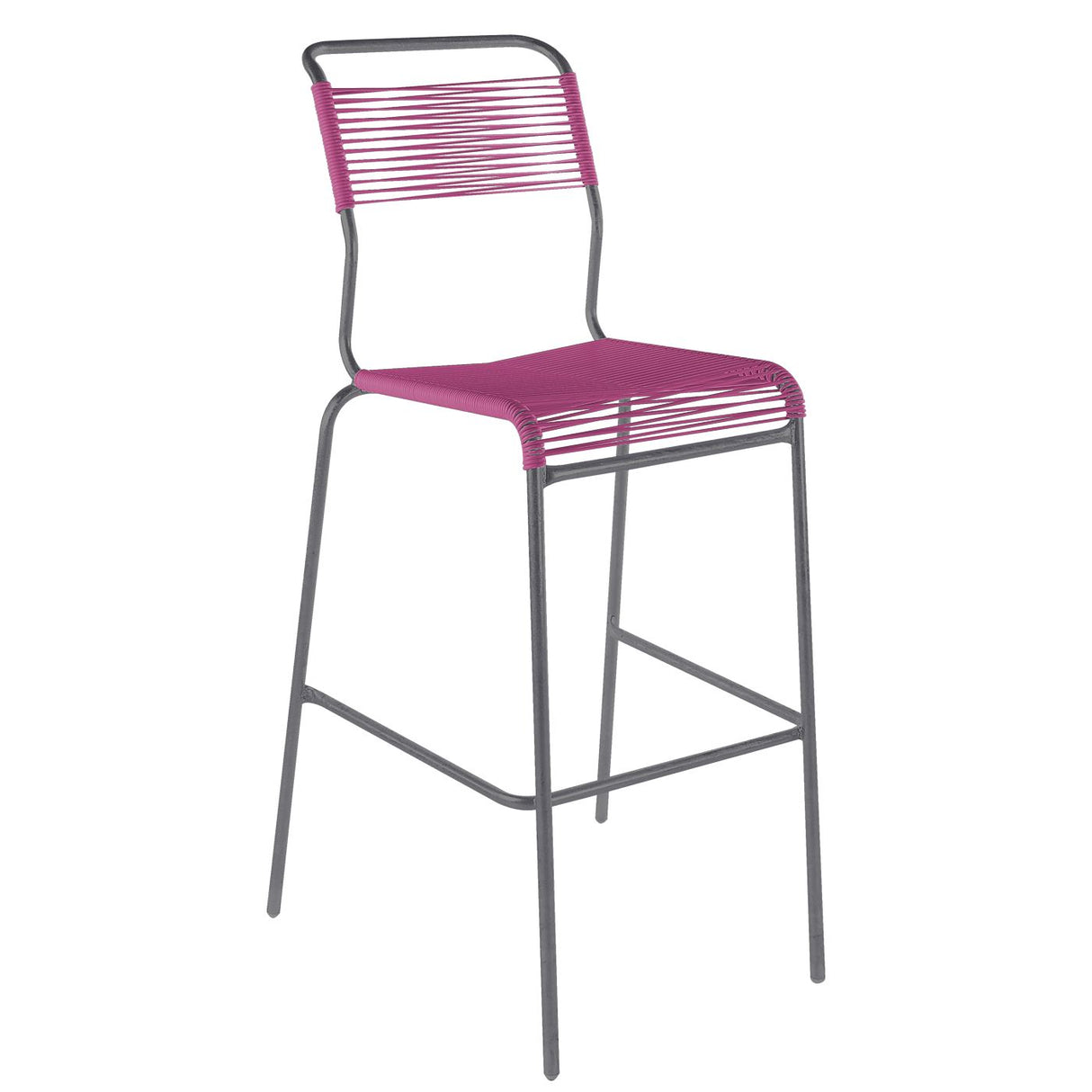 Schaffner Säntis Tabouret de bar Spaghetti sans accoudoirs Graphite 73 Rose 41
