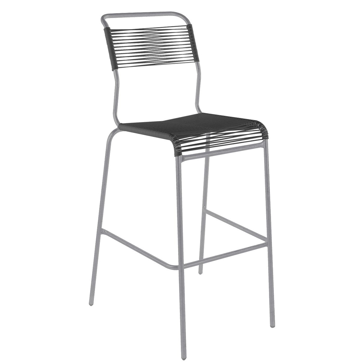 Schaffner Säntis Tabouret de bar Spaghetti sans accoudoirs Gris Argent 78 Anthracite 77