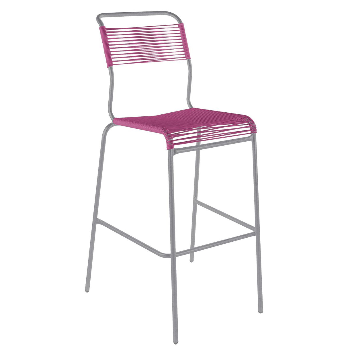 Schaffner Säntis Tabouret de bar Spaghetti sans accoudoirs Gris Argent 78 Rose 41