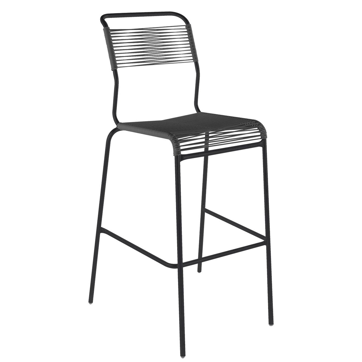 Schaffner Säntis Tabouret de bar Spaghetti sans accoudoirs Noir 91 Anthracite 77