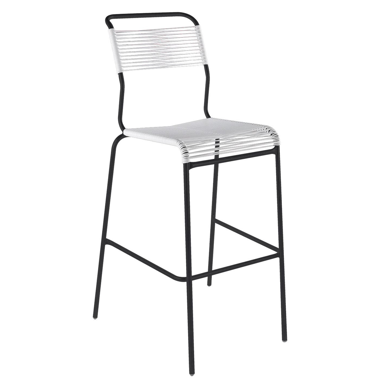 Schaffner Säntis Tabouret de bar Spaghetti sans accoudoirs Noir 91 Blanc 90
