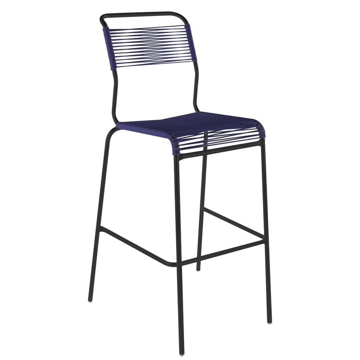 Schaffner Säntis Tabouret de bar Spaghetti sans accoudoirs Noir 91 Bleu 53
